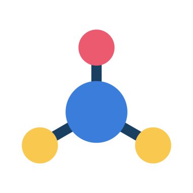 Bilim Atomları Sembol düz ikon vektör çizimi