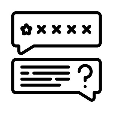 Yıldızlı müşteri gözden geçirme simgesi, vektör illüstrasyonu basit tasarım
