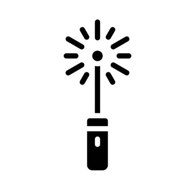 Lazer Pointer düz simgesi, vektör illüstrasyonu 