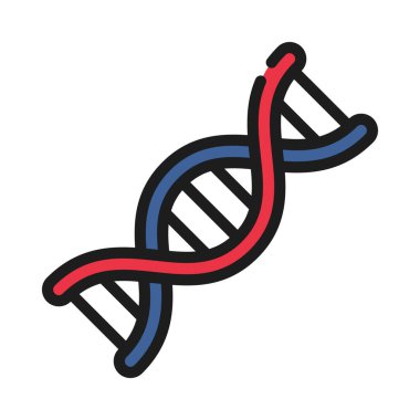 Beyaz arkaplanda DNA vektör simgesi 