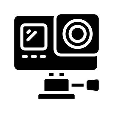 Eylem Kamerası simgesi, vektör illüstrasyonu basit tasarım