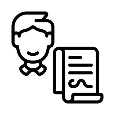 Contract icon, vector illustration simple design