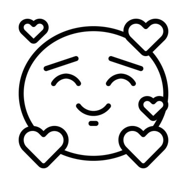 Aşk web simgesi vektör illüstrasyonunda