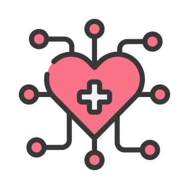 Sağlık Teknolojisi ikonu vektör illüstrasyon tasarımı