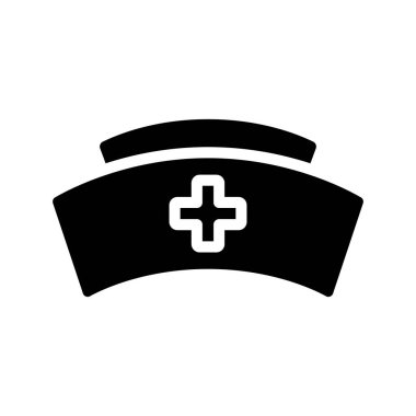 Hemşire Şapkası ikon vektör illüstrasyon tasarımı