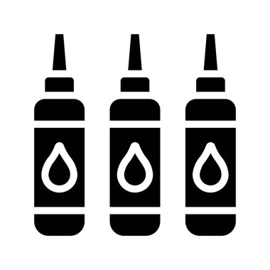 Yazdırma mürekkebi şişe simgesi, vektör illüstrasyonu