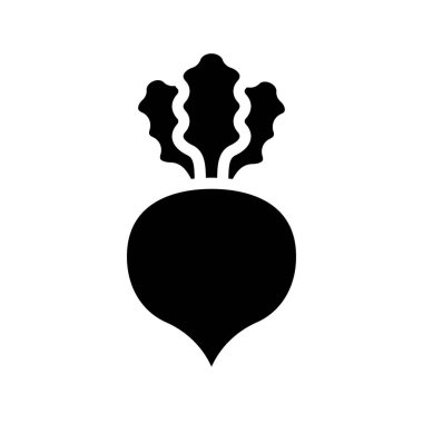 Bir pancar sebzesinin izole edilmiş silueti.