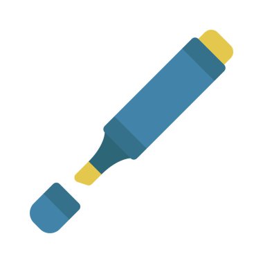 İşaretleyici kalem simgesi, vektör illüstrasyonu basit tasarım