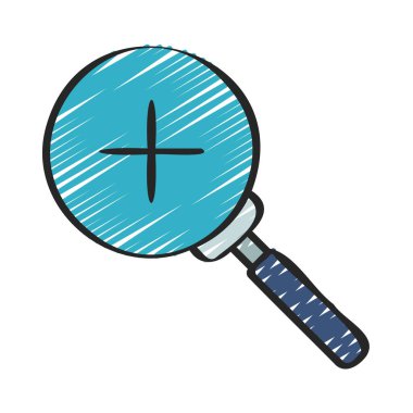 Büyüteç Simgesi Vektör İllüstrasyonuna Büyüt 