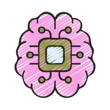 Zeka simgesi vektör illüstrasyon tasarımı