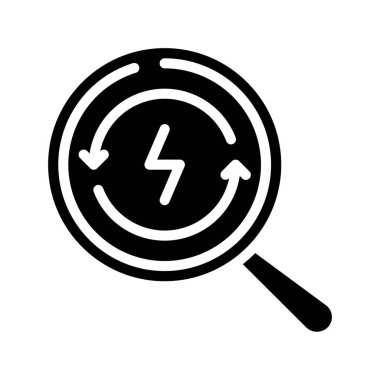 Araştırma Yenilenebilir Enerji simgesi, vektör illüstrasyonu   