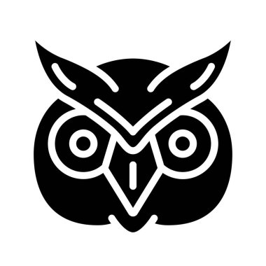 Baykuş simgesi vektör illüstrasyon tasarımı