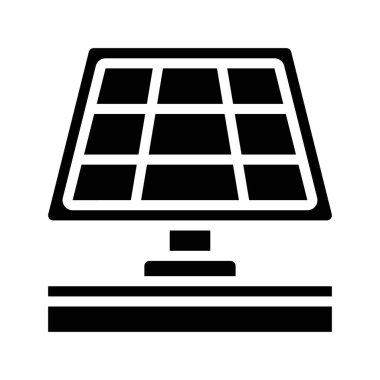 Güneş paneli web simgesi vektör çizimi