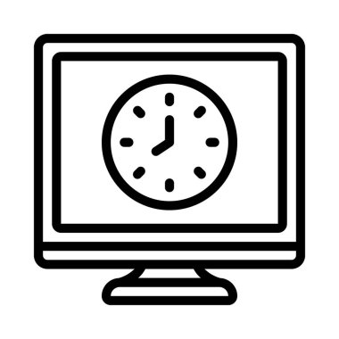 İzole edilmiş saat simgesi vektör tasarımı