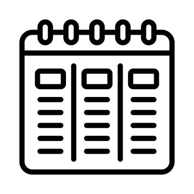 Zamanlama simgesi, vektör illüstrasyonu 