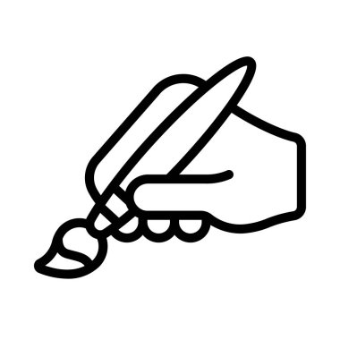 El Boyama simgesi, vektör illüstrasyonu basit tasarım