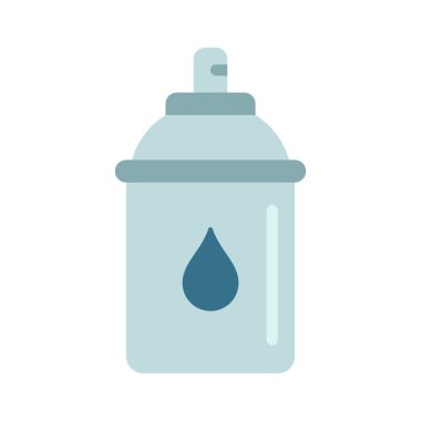 Sprey boya Can düz simge, vektör illüstrasyonu 