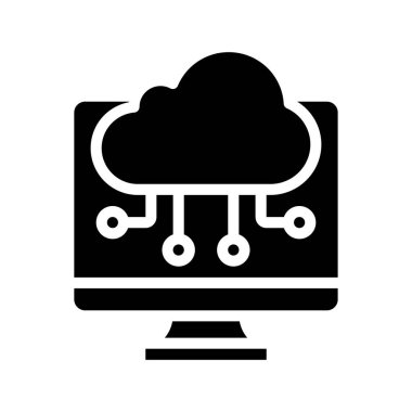 Bilgisayar Simgesi Bulutu, Vektör İllüstrasyonu