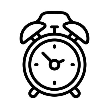 Alarm saati simgesi, vektör illüstrasyonu 