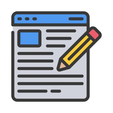 Content Writing  vector icon design