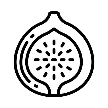 İncir düz simgesi, vektör illüstrasyonu 