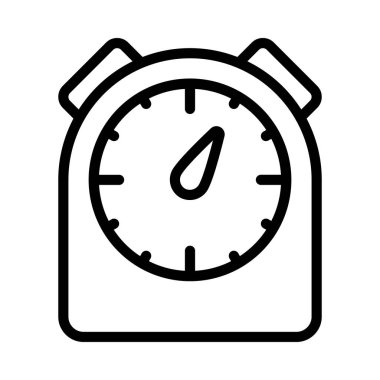 Düğme Zamanlayıcısı web simgesi, vektör illüstrasyonu.              