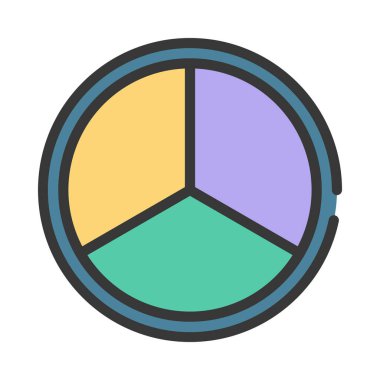 Pie Chart bile beyaz arka planda izole edilmiş. Mali ve iş konsepti.