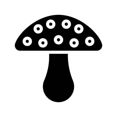 Beyaz arkaplanda mantarın vektör çizimi