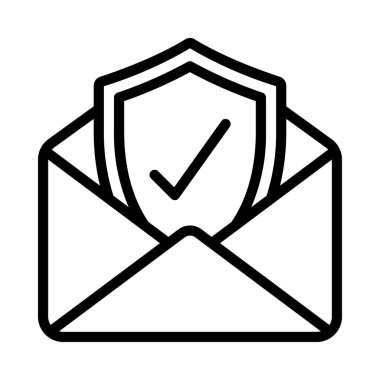 güvenli e-posta kutsal kişilerin resmi, vektör çizim