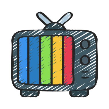 TV uygulama simgesi, vektör illüstrasyonu basit tasarım