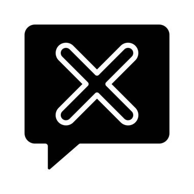 Reddedilmiş İleti simgesi, vektör illüstrasyonu  