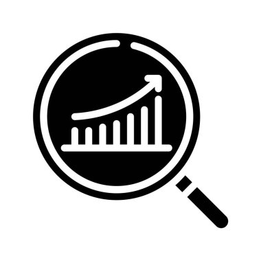 Analiz düz simgesi, vektör illüstrasyonu