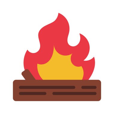 Günlük Ateşi Web simgesi vektör illüstrasyonuName