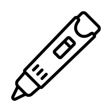 3 boyutlu kalem simgesi. vektör illüstrasyonu