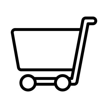 Alışveriş arabası ikon vektör illüstrasyonu 