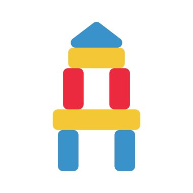 Blok simgesi vektör illüstrasyon tasarımı oluşturuluyor