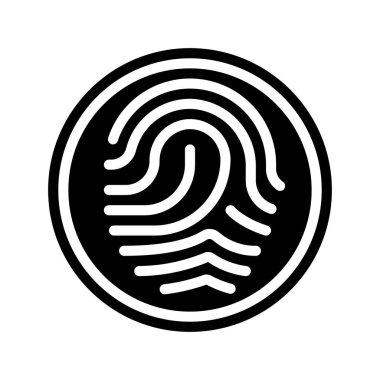 Biyometrik koruma simgesi vektör çizimi