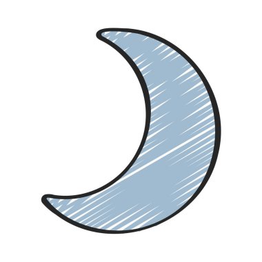 Crescent Moon web icon vector illustration