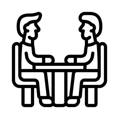 İş Buluşma Web simgesi vektör illüstrasyonu