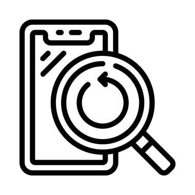 Arama Geçmişi simgesi, vektör illüstrasyonu  