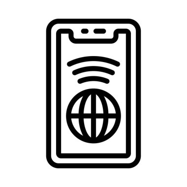 İnternet Bağlantısı simgesi, vektör illüstrasyonu 