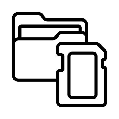 SD Kart Dizin simgesi, vektör illüstrasyonu 