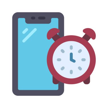 Zamanlayıcı web simgesi, vektör çizim.              