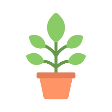 Orkide Bitki simgesi, vektör illüstrasyonu