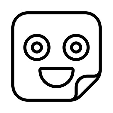 Smiley Etiketi Uygulama simgesi vektör illüstrasyonu 