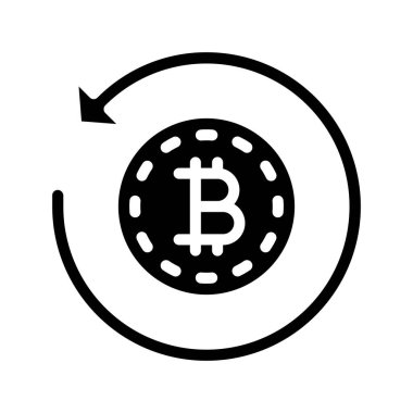 Kripto ROI simgesi. Global Dijital Teknolojiler. Vektör illüstrasyonu