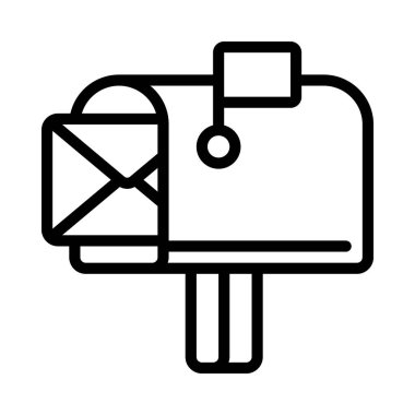 Posta simgesi, vektör illüstrasyonu 