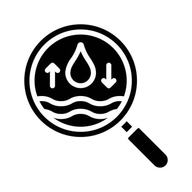 Hidroloji düz simgesi, vektör illüstrasyonu 