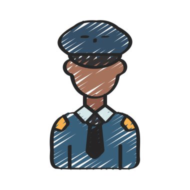 Pilot web simgesi vektör illüstrasyonu