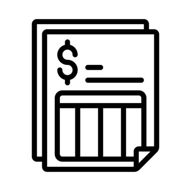Financial Spreadsheets icon, vector illustration  